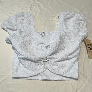 Madden NYC white crop top (XL)